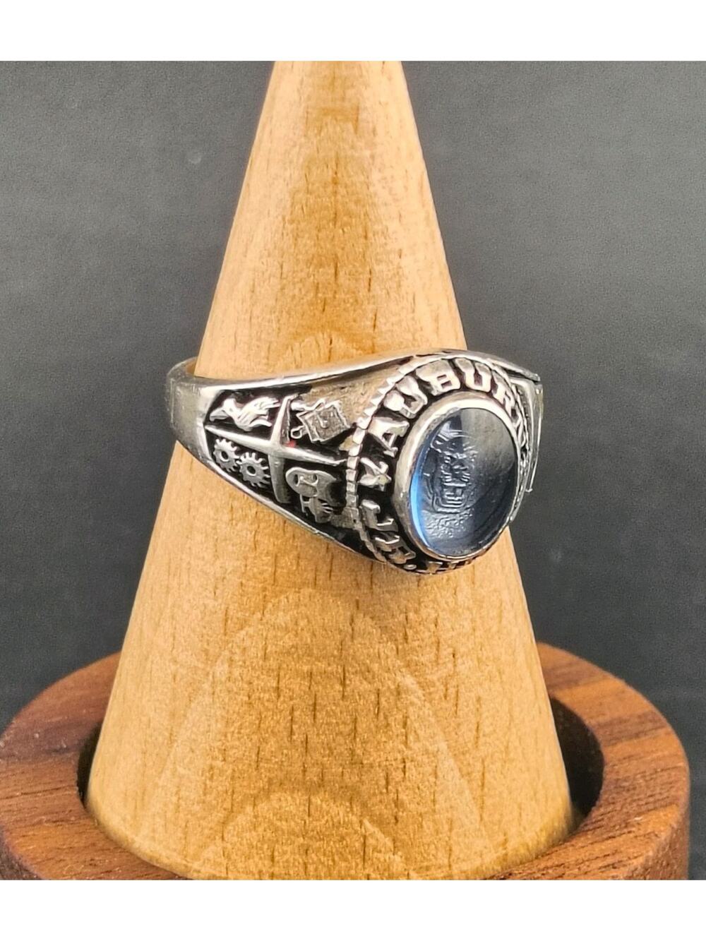 Vintage 2007 Auburn Jr. High School Class Ring - Sterling Silver - Size 7.5